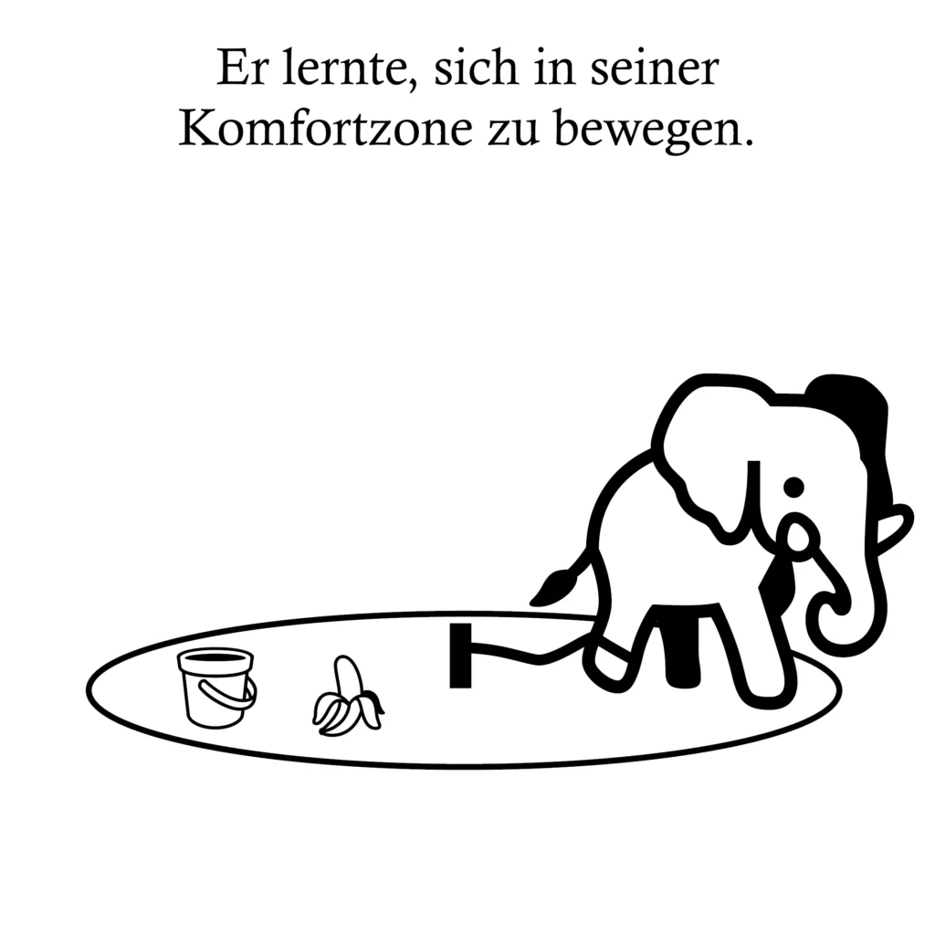 Er lernte, sich in seiner Komfortzone zu bewegen.